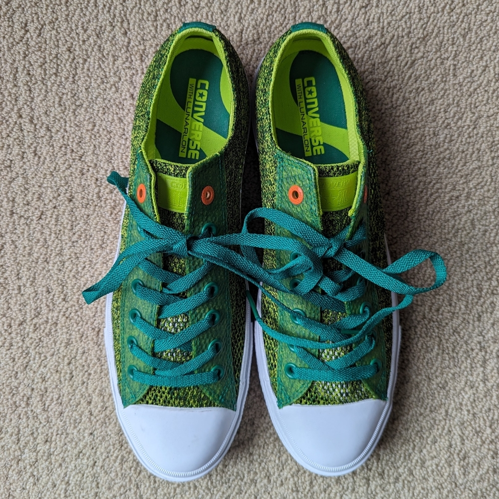 RARE Chuck Taylor Converse All Star 2 Low Green Snakeskin Sneakers – SIZE 11